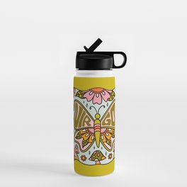 Virgo Butterfly Water Bottle | Butterflies, Typography, Lettering, Rainbow, Digital, Flower, Horoscopesign, Flowers, Retro, Butterfly 