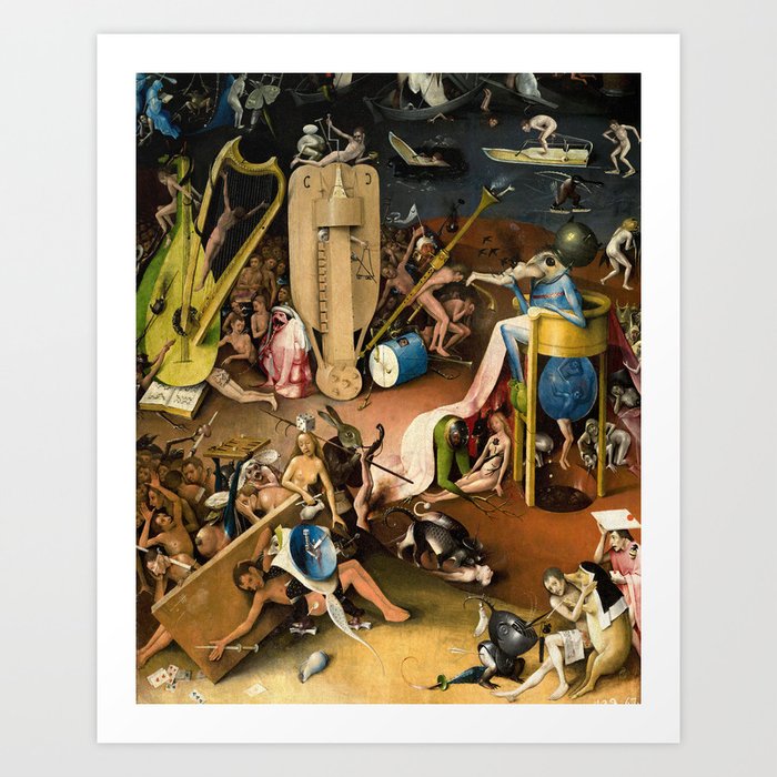 The Garden of Earthly Delights - Bosch - Hell Bird Man Detail Art Print