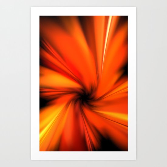 Making a Smoothie (Orange) Art Print