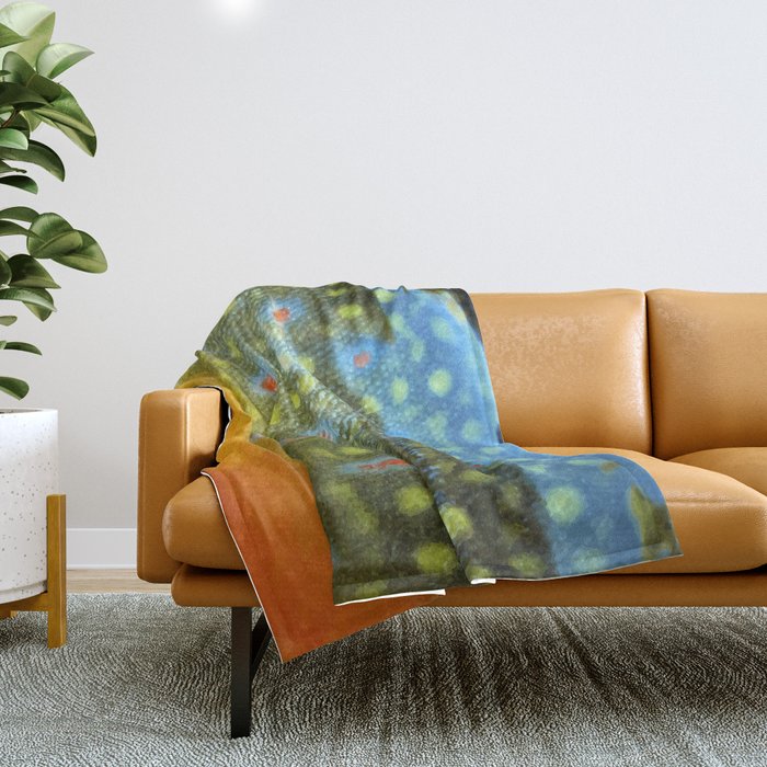Brook Trout Skin Fly Fishing Throw Blanket by letourneau41 Society6