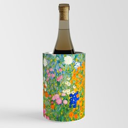 Gustav Klimt Flower Garden Wine Chiller