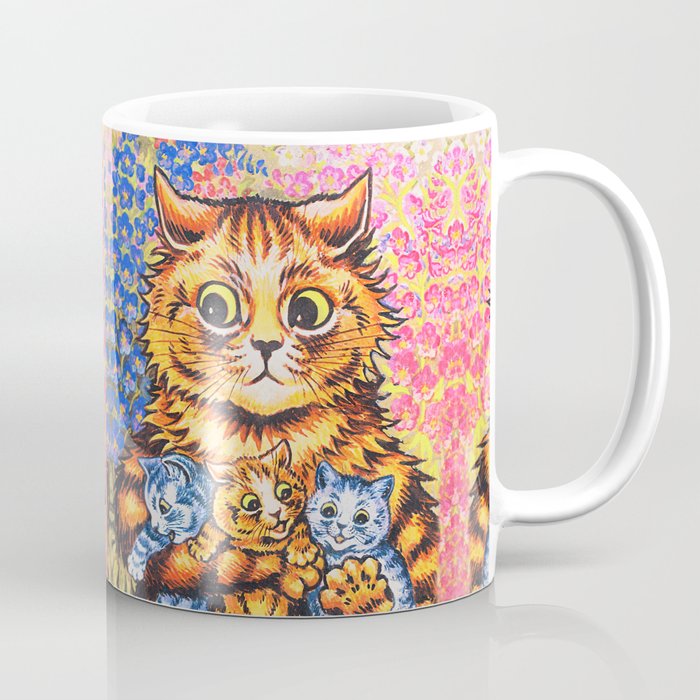 Louis Wain - A Cat with her Kittens  Coffee Mug