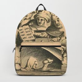 Pieter van der Heyden "The oyster shell - Merrymakers" After Hieronymus Bosch Backpack