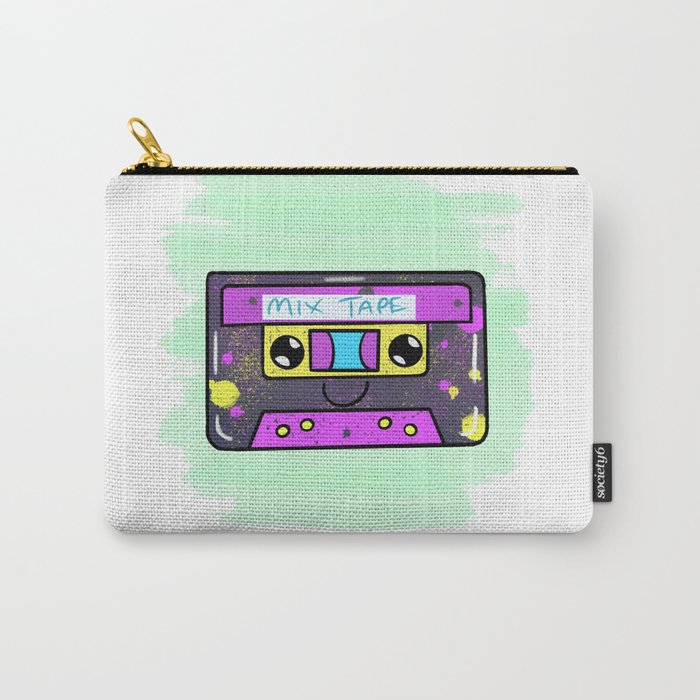 Kawaii Retro Cassette Tape Carry-All Pouch