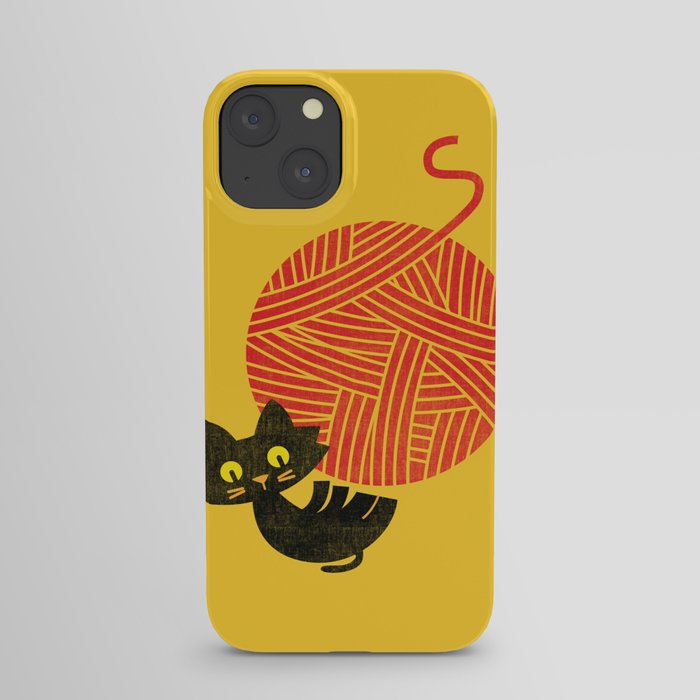 Fitz - Happiness (cat and yarn) iPhone Case