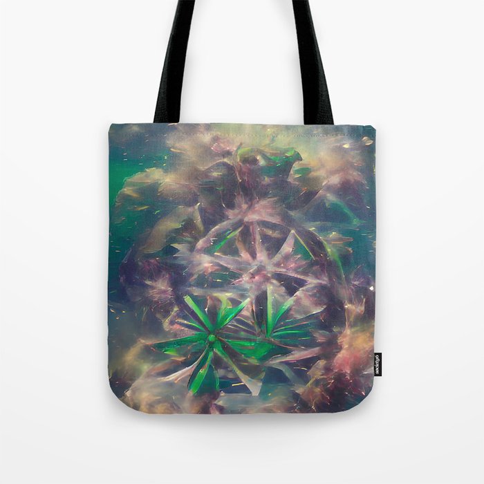 "Space Grass #2" • Unique Trippy Stoner Semi-Abstract Art • Perfect For Stoner/Tripping/Chill Rooms Tote Bag