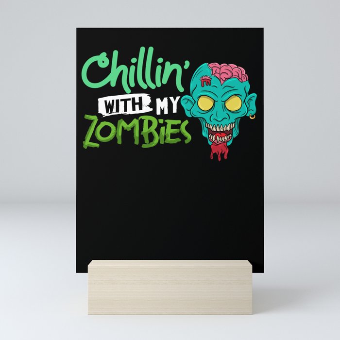 Scary Zombie Halloween Undead Monster Survival Mini Art Print