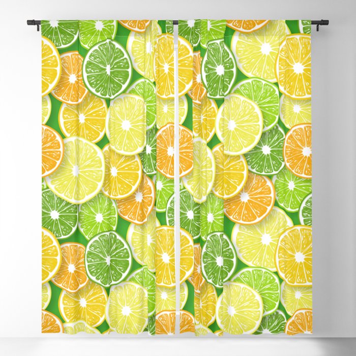 Citrus fruit slices pop art 3 Blackout Curtain