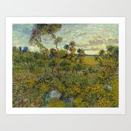 Sunset at Montmajour - Vincent Van Gogh Art Print