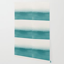 The Call of the Ocean 3 - Minimal Contemporary Abstract - White, Blue, Cyan Wallpaper