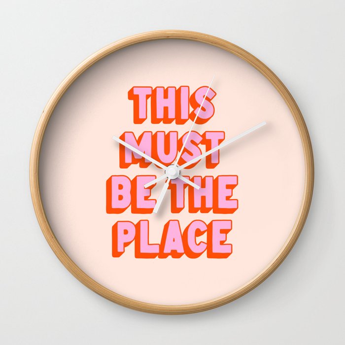This Must Be The Place: The Peach Edition Wall Clock