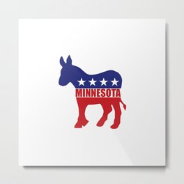 Minnesota Democrat Donkey Metal Print