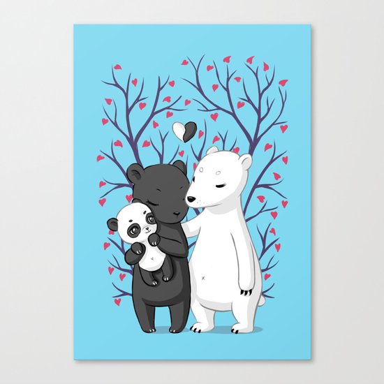 Bear Family Canvas Print