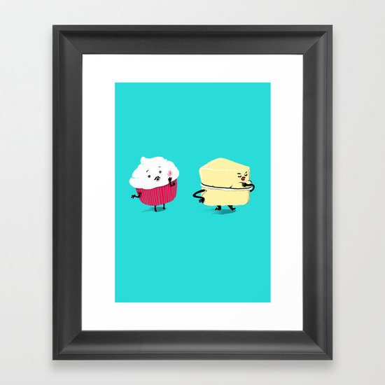 Red PERVERT Cupcake Framed Art Print
