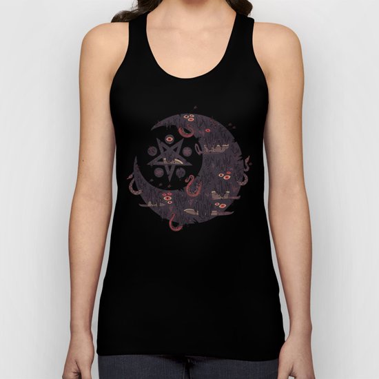 The Dark Moon Compels You to Fuck Shit Up Unisex Tank Top