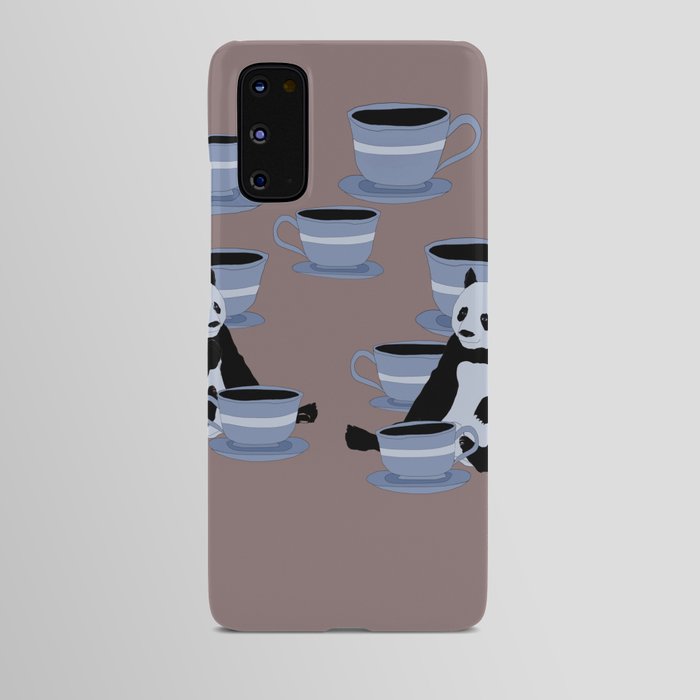 Pandas with Coffee Android Case