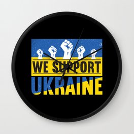 We Support Ukraine Wall Clock