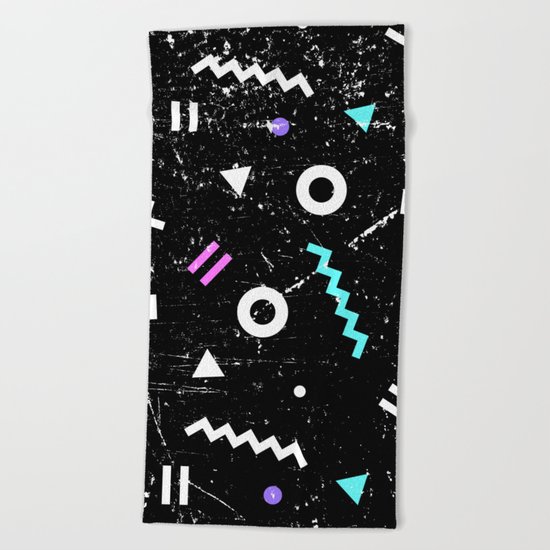 Memphis Grunge Beach Towel