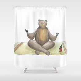 Bear meditating Shower Curtain