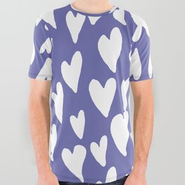 Valentines day hearts explosion - very peri All Over Graphic Tee
