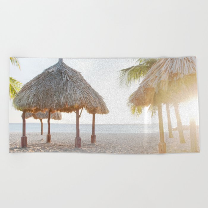 Caribbean Beach Oasis #1 #wall #art #society6 Beach Towel