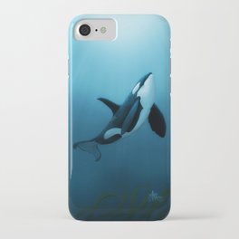 "The Dreamer" by Amber Marine ~ Orca / Killer Whale Art, (Copyright 2015) iPhone Case