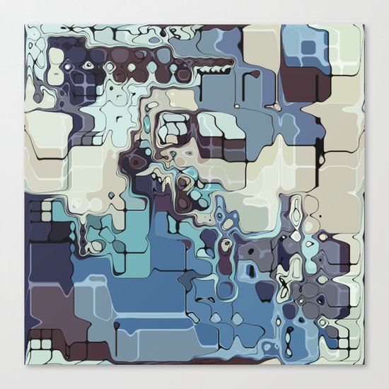 Blue And Green Pastels Abstract Canvas Print