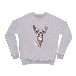 Winter Deer Head Crewneck Sweatshirt