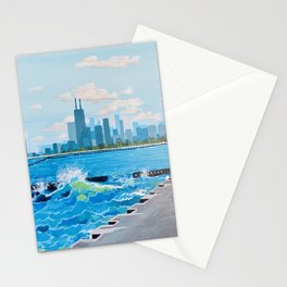City on the Lake Stationery Card