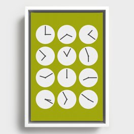 Minimal clock collection 2 Framed Canvas