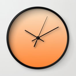 Vanilla to Orange Color Gradient Wall Clock