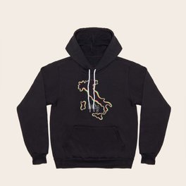 Italy Map Outline In Flag Colors Hoody