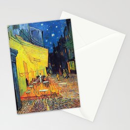 Vincent Van Gogh - Cafe Terrace at Night (new color edit) Stationery Card
