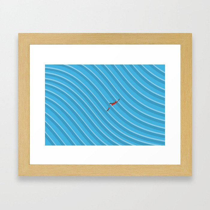 Wave hellow Framed Art Print