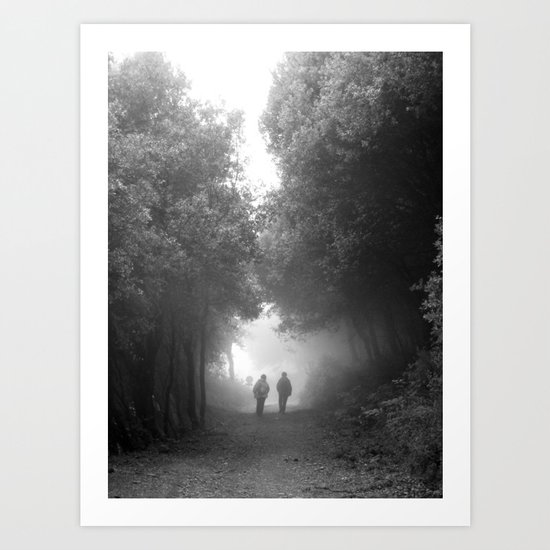 Hacia la niebla Art Print