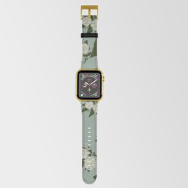 Vintage White flower pattern Apple Watch Band