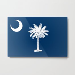 South Carolina Flag Metal Print | Graphicdesign, State, Flag, Palmtree, Southcarolinaflag, Moon, Southcarolina 