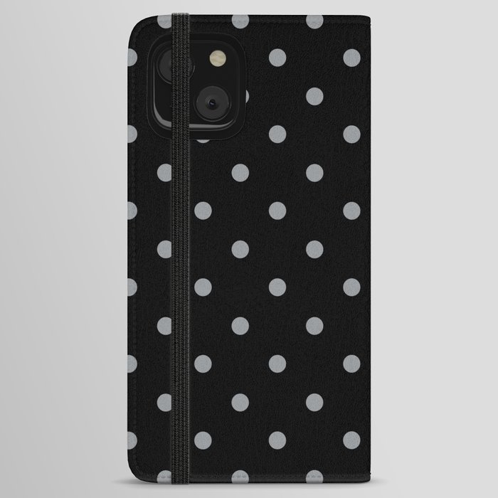 Steely Gray - polka 7 iPhone Wallet Case