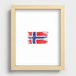 Oslo 2022 - Angel Tour nach Norwegen mit Flagge Recessed Framed Print