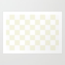 Cream Checkers Art Print