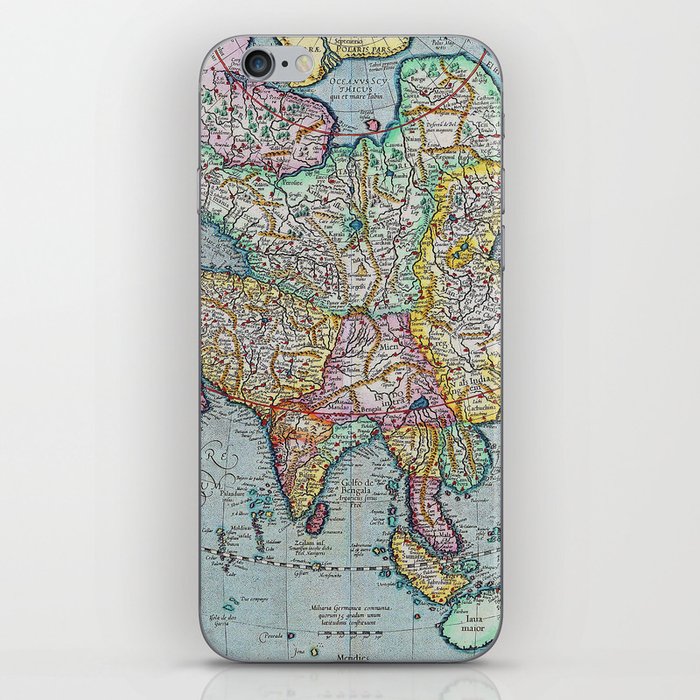 Vintage map of Asia iPhone Skin