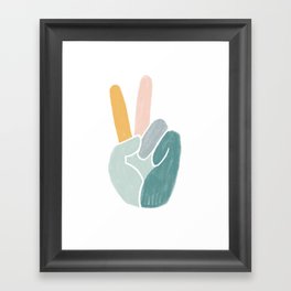 Peace sign pastel Framed Art Print