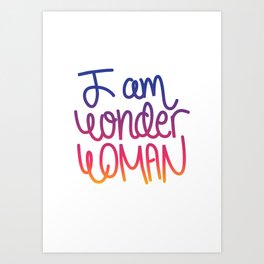 Woman power inspiration quote in a colorful gradient Art Print