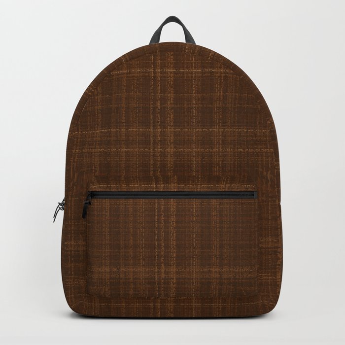 Burlap texture. Saddle brown. Backpack