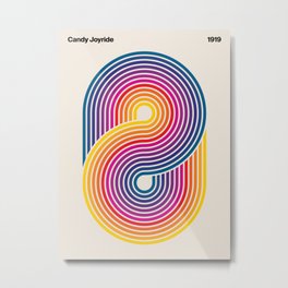 Candy Joyride: 80s Edition Metal Print | Sun, Graphicdesign, Pattern, Geometric, Modern, 90S, Vintage, Color, Palette, Art 