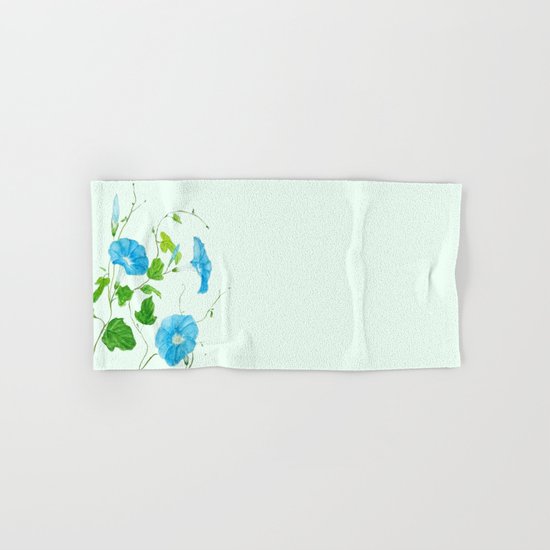 blue morning glory Hand & Bath Towel