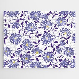 Very peri blue chrysanthemums  Jigsaw Puzzle
