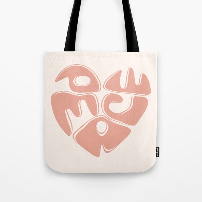 Peace Of Heart Typography Tote Bag