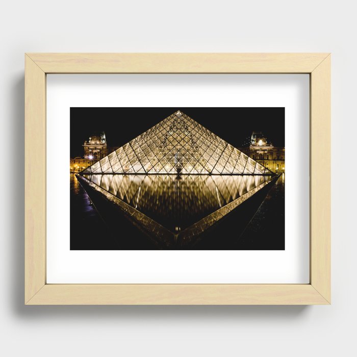 Musee Louvre Pyramid Recessed Framed Print