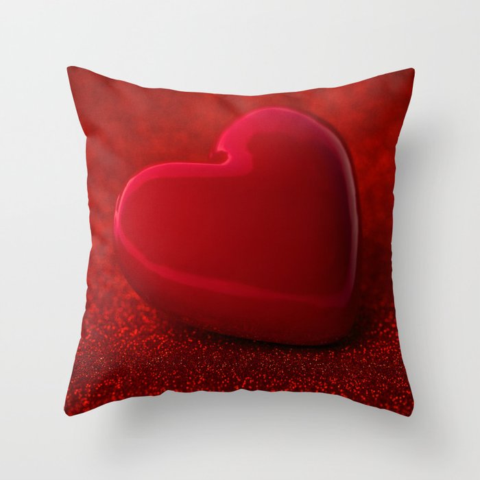 heart shaped throw pillow